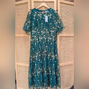 NWT Baltic Born Arabella Embroidered Tulle Maxi Dress